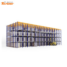 metal storage drive in pallet rack for warehouse